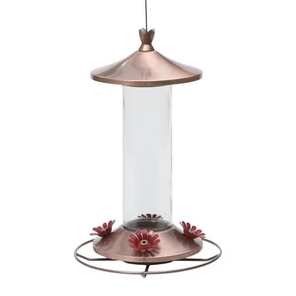 Perky-Pet Hummingbird 12 oz Copper/Glass Nectar Feeder 4 ports, Birdscapes, Mfr#: 710B